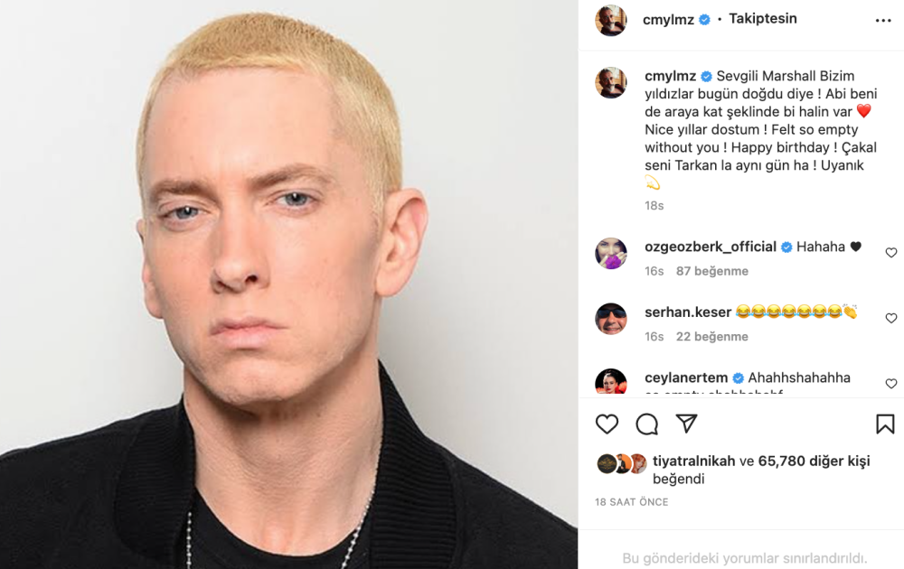 cem yilmaz tarkan ozkan ugur nil karaibrahimgil ve eminem in dogum gunlerini kutladi